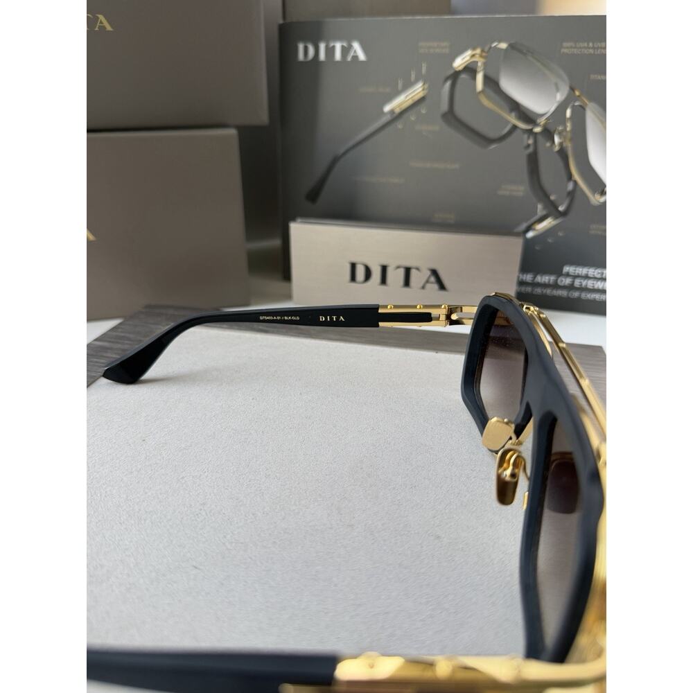 DITA LXN-EVO DTS403-A-01 MATTE BLACK GOLD GRAY GRADIENT SUNGLASSES AUTHENTIC - Picture 10 of 13